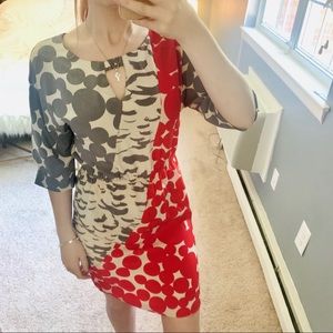 Yoana baraschi geo print polka dot silk dress